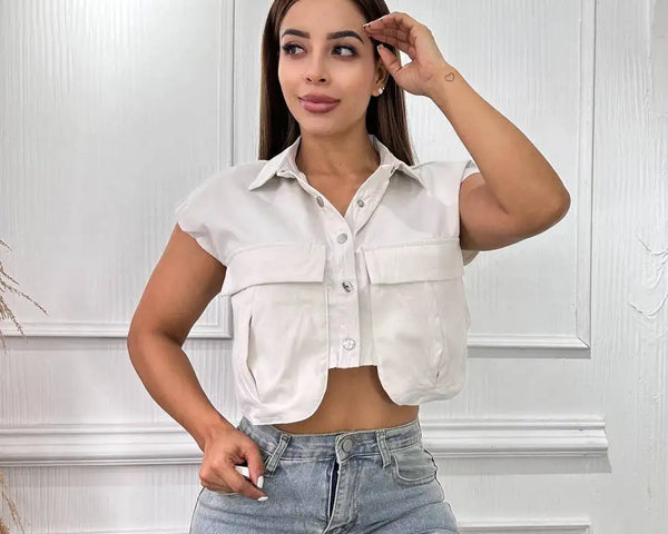 30977 BLUSA BOLSILLOS TOPACIO