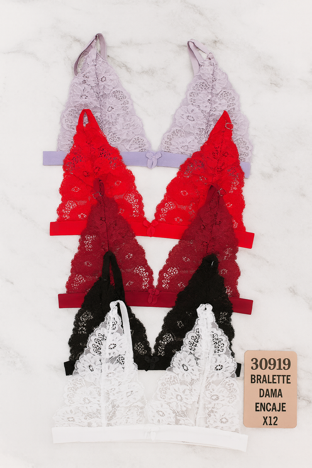 30919 BRALLETE DAMA ENCAJE X 12