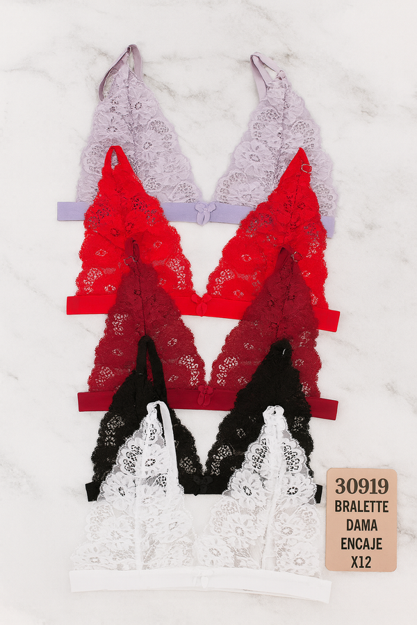 30919 BRALLETE DAMA ENCAJE X 12