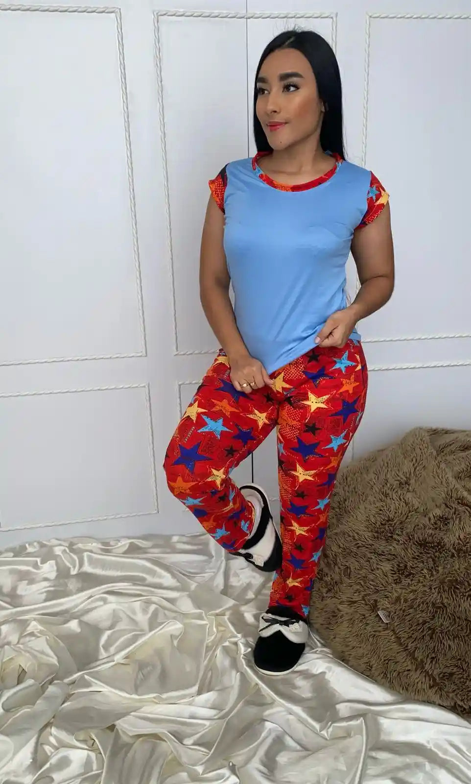 30890 PIJAMA PANTALON MANGA CORTA