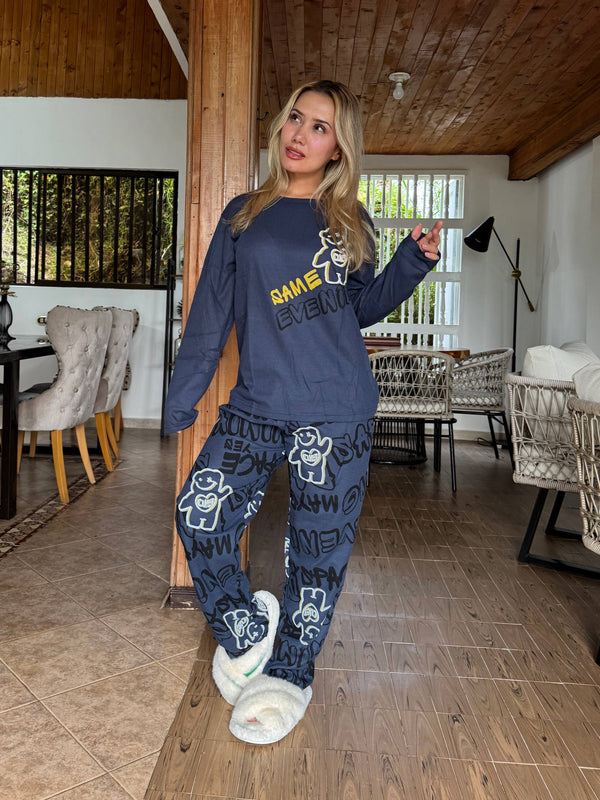 31010 PIJAMA PANT MANGA LARGA MARTINA