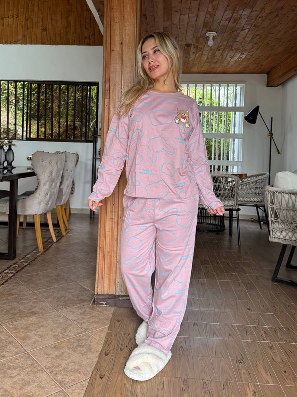 31010 PIJAMA PANT MANGA LARGA MARTINA