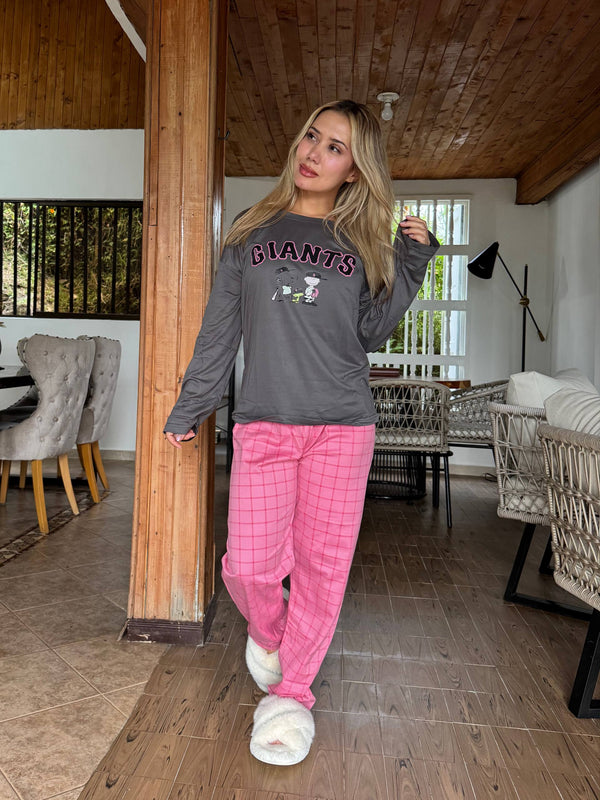 31009 PIJAMA PANT MANGA LARGA CAMILA