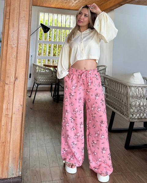 31116 PANTALON CHALIS FLOR