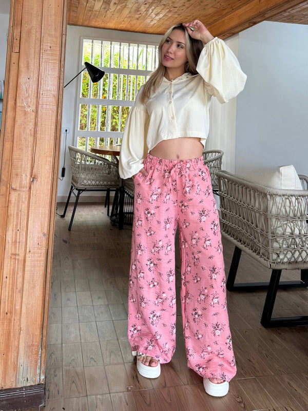 31116 PANTALON CHALIS FLOR