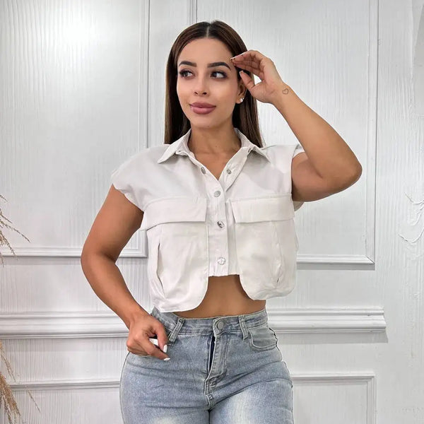 30977 BLUSA BOLSILLOS TOPACIO