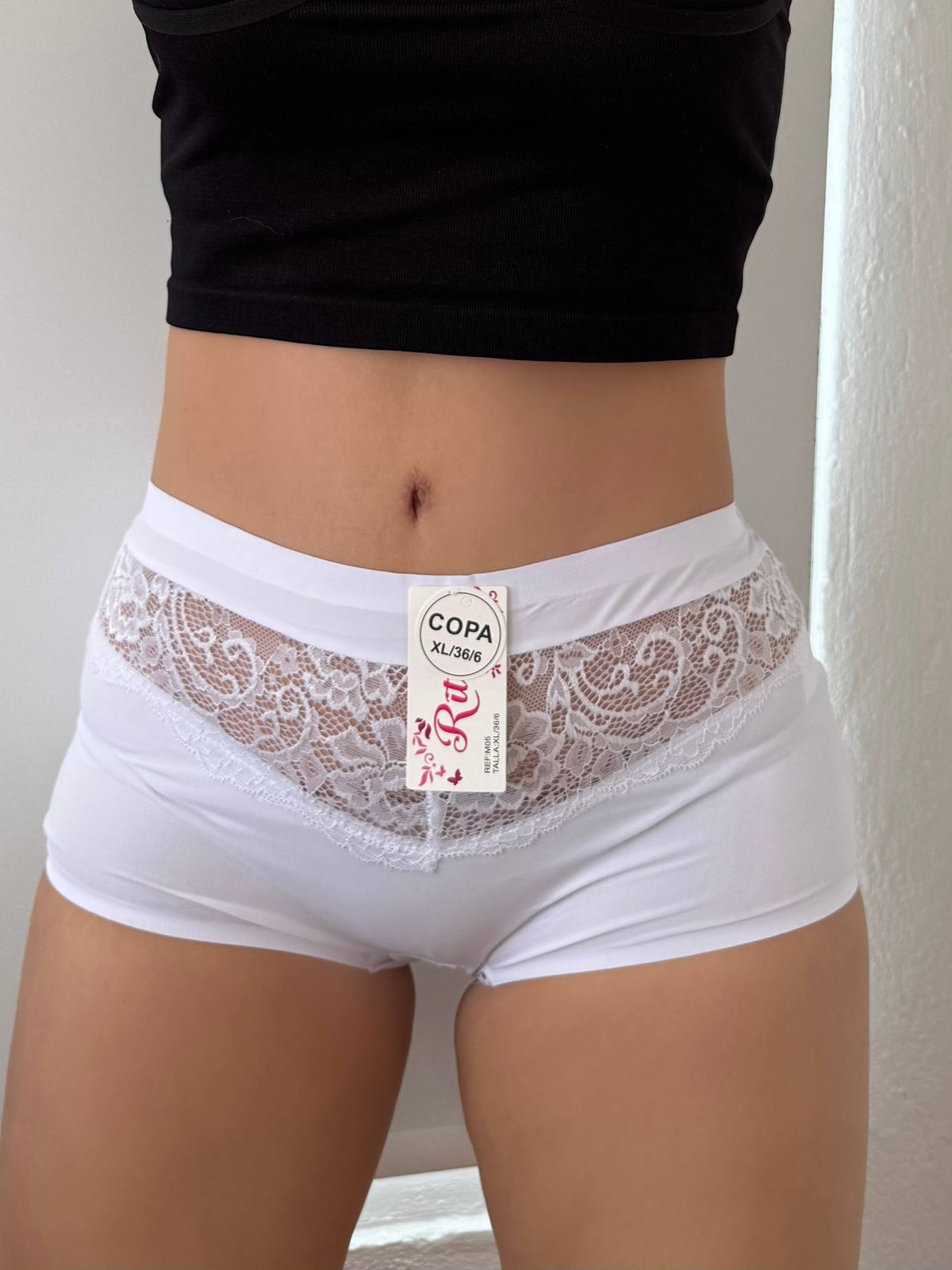 31082-CACHETERO BOXER DAMA RITUAL ENCAJE X12
