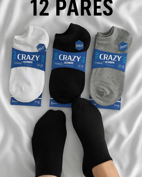 31106 MEDIAS DESTALONADA MEN GRAZY X 12